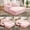 Baby Pink, variant on Alvantor Oversized Corduroy Convertible Chaise Lounge Sofa Bed, Purple