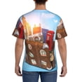 thumbnail image 3 of Bixox Men's Trip to London Printed Short Sleeve Skinny Athletic T-Shirt, 3 of 6
