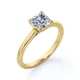 thumbnail image 4 of JeenMata Anillo de Compromiso de 4 Puntas con Corte Cojín de 1,5 Quilates, Anillo Solitario para Mano Derecha, Baño de Oro Amarillo de 18 K sobre Plata, 4 of 5
