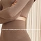 thumbnail image 4 of Qarigey Ropa térmica de fibra acrílica para mujer, ropa interior de invierno de manga larga con cuello en V y encaje de Color sólido a la moda conjuntos de ropa Top Marrón Oscuro Qarigey AP013761-01, 4 of 6