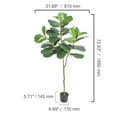 thumbnail image 2 of KFFKFF Artificial Tree, 6 FT Artificial Fiddle Leaf Fig Tree, Decor Fake Tree in Pot Greenery for Home Decor Office House Living Room Indoor Outdoor, 2 of 9