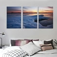 thumbnail image 3 of ONETECH Wall Art Paintings Sunrise frozen river Beautiful winter landscape lake morning time Canvas Art Print wall Poster Artwork for living Room Bedroom Wall Decor and Home Decor 12''x16''X3 Panels, 3 of 4