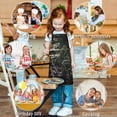 thumbnail image 6 of Math Equations Glowing Formulas Black Pattern Kids Aprons for Girls and Boys,Adjustable Neck Strap Toddler Aprons for Kids Cooking Baking, 6 of 6