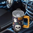 thumbnail image 5 of 40oz Halloween Tumbler with Straw and Lid Witch Skeleton Travel Coffee Tumbler Cup with Handle for Trick or Treat Gifts, 5 of 5