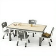 thumbnail image 1 of Garvee Kids Rectangular Activity Table and Chair Set 5-Piece, Adjustable Height , Gray, 1 of 10