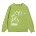 thumbnail image 4 of Zshosam Kids Sweatshirts Girls Girls Sweate Long Sleeve Kids Trendy Crew-Neck Cute Clothes Tops,Green 3 Years, 4 of 4