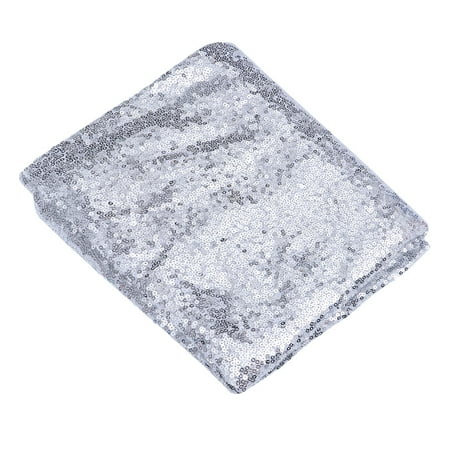 

Paillette Table Cloth Wedding Party Sequined Tablecloth Pretty Decorative Table Cloth (Silver)