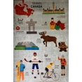 thumbnail image 2 of Kids Rugs Canada Educational Colorful Flat Pile Area Rug 5x8 6x9 8x10 Feet For Children Room Nursery, 2 of 4