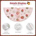 thumbnail image 3 of Sikiie Strawberry Floral Nativity Christmas Tree Skirt, Jesus Christian Winter Holiday Tree Mat Decoration(30-48IN)36", 3 of 6