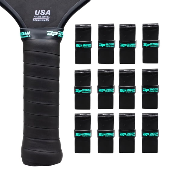 Overgrips para pickleball Bodhi Performance PROtack, 12 unidades, negro