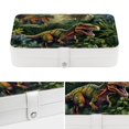 thumbnail image 4 of Dinosaur PU Leather Necklace Organizer with Removable Compartment, Earring Holder, and Decorative Box - Portable Storage Case, 4 of 6