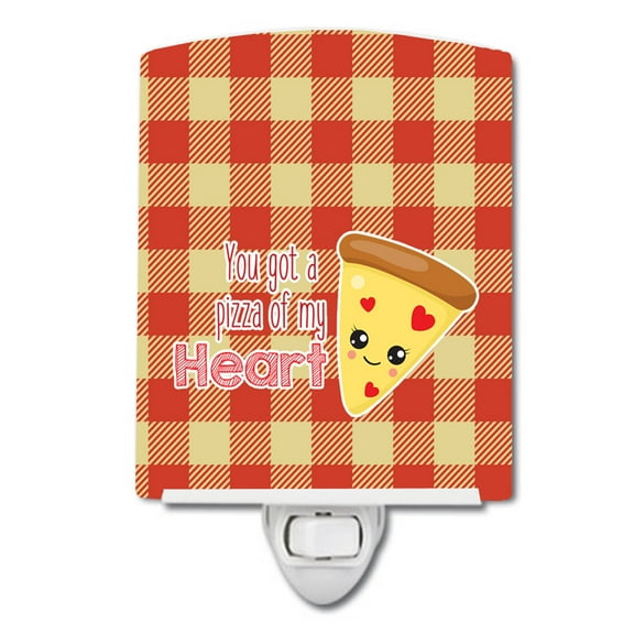 Caroline's Treasures BB9128CNL You got a Pizza of my Heart Ceramic Night Light, 6x4x3", multicolor
