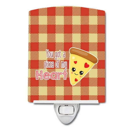 

Caroline s Treasures BB9128CNL You got a Pizza of my Heart Ceramic Night Light 6x4x3 multicolor