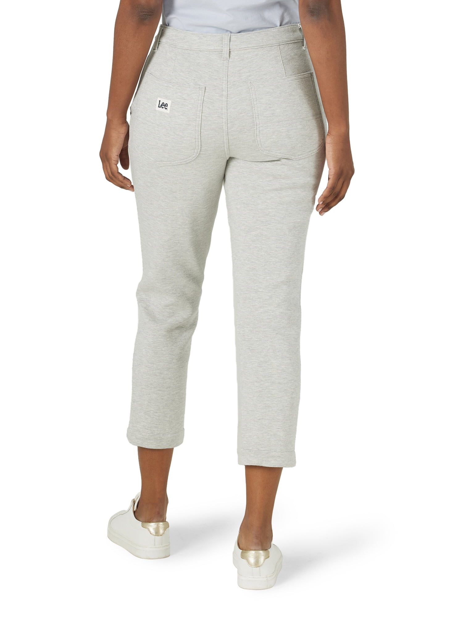 Lee Women's High Rise Straight Leg Cropped Knit Pants