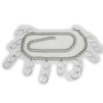 thumbnail image 3 of New Women Silver Color Metal Chunky Chain Links Dangle Drop Fashion Belt Plus Size XL XXL, 3 of 10