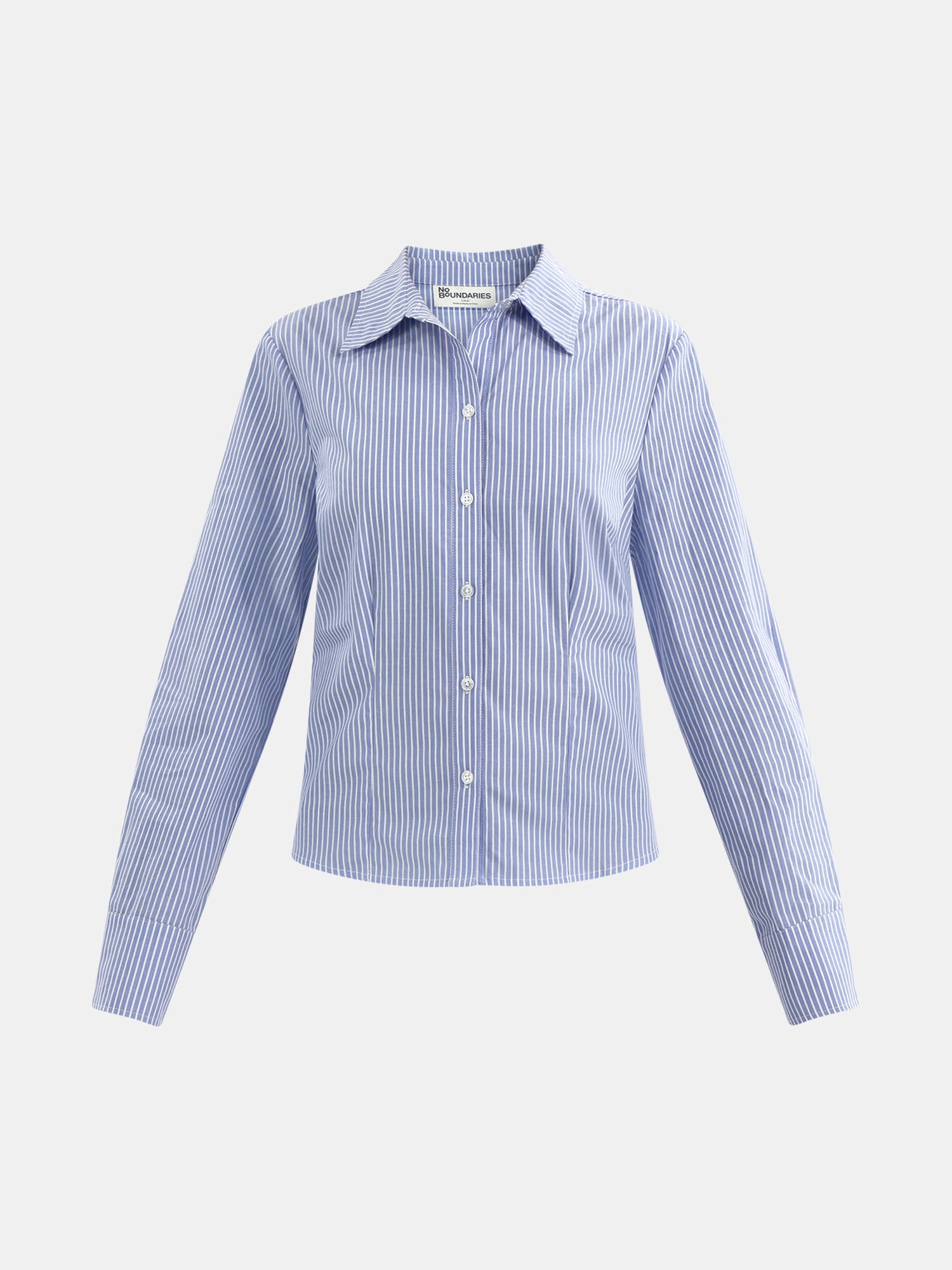 No Boundaries Button Front Woven Top, Women's