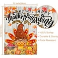 thumbnail image 2 of Thanksgiving Garden Flag, Happy Thanksgiving Flag 12.5x18 Double Sided, Turkey Gnomes with Fall Pumpkins and Maple Leaves Burlap Vertical Small Yard Flag Holiday Signs for Home Lawn Outdoor Décor, 2 of 6