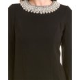 thumbnail image 3 of Teri Jon by Rickie Freeman womens  Embellished Neckline Sheath Dress, 8, Black, 3 of 3