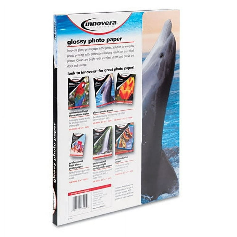 Glossy Photo Paper, 7 mil, 8.5 x 11, Glossy White, 50/Pack Glossy Photo Paper, 7 mil, 8.5 x 11, Glossy White, 50/Pack