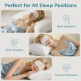 thumbnail image 5 of Sasttie Queen Size Pillow, Hotel Collection Single Bed Pillow for Side, Back, and Stomach Sleepers - Down Alternative Plump Filling - White, Set of 1, Queen, 20x30 Inches, 5 of 17