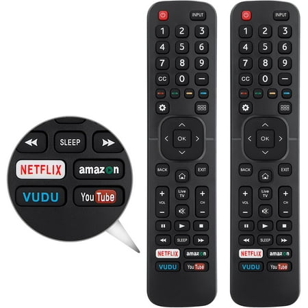 2Pcs Universal Remote Control Replacement for Hisense Smart TV 4K LED HD UHD Smart TVs