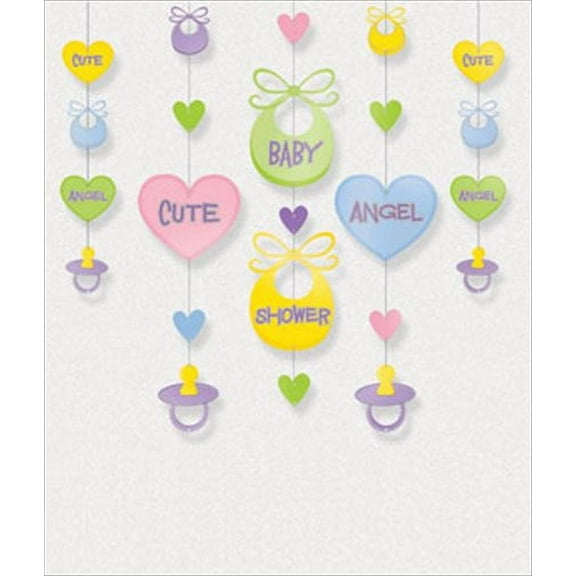 Amscan Decoration, Glitter String, White, 5pc