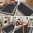 thumbnail image 6 of Black Retro Greek Key Large Area Rugs for Bedroom Living Room, Soft Non Slip Carpet Bedside Rug, Greece Ancient Rustic Geometric Rectangular Floor Cover Kitchen Accent Rug 3'x5' for Office, 6 of 9