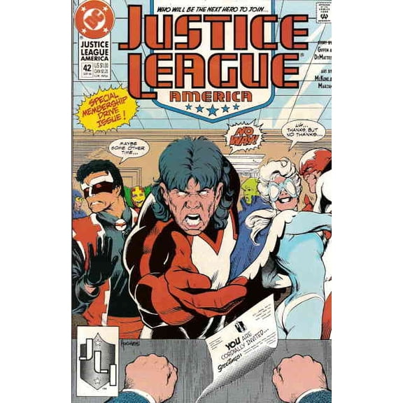 Justice League America #42 VF ; DC Comic Book