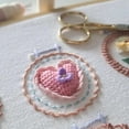 thumbnail image 4 of HLONK Small Flower Frame Embroidery Kit New Flower Embroidery Kit for Beginners with Pattern and Instructions Learn 12 Different Stitches DIY Kits Hand Floral Embroidery for Adults Embroi, 4 of 8