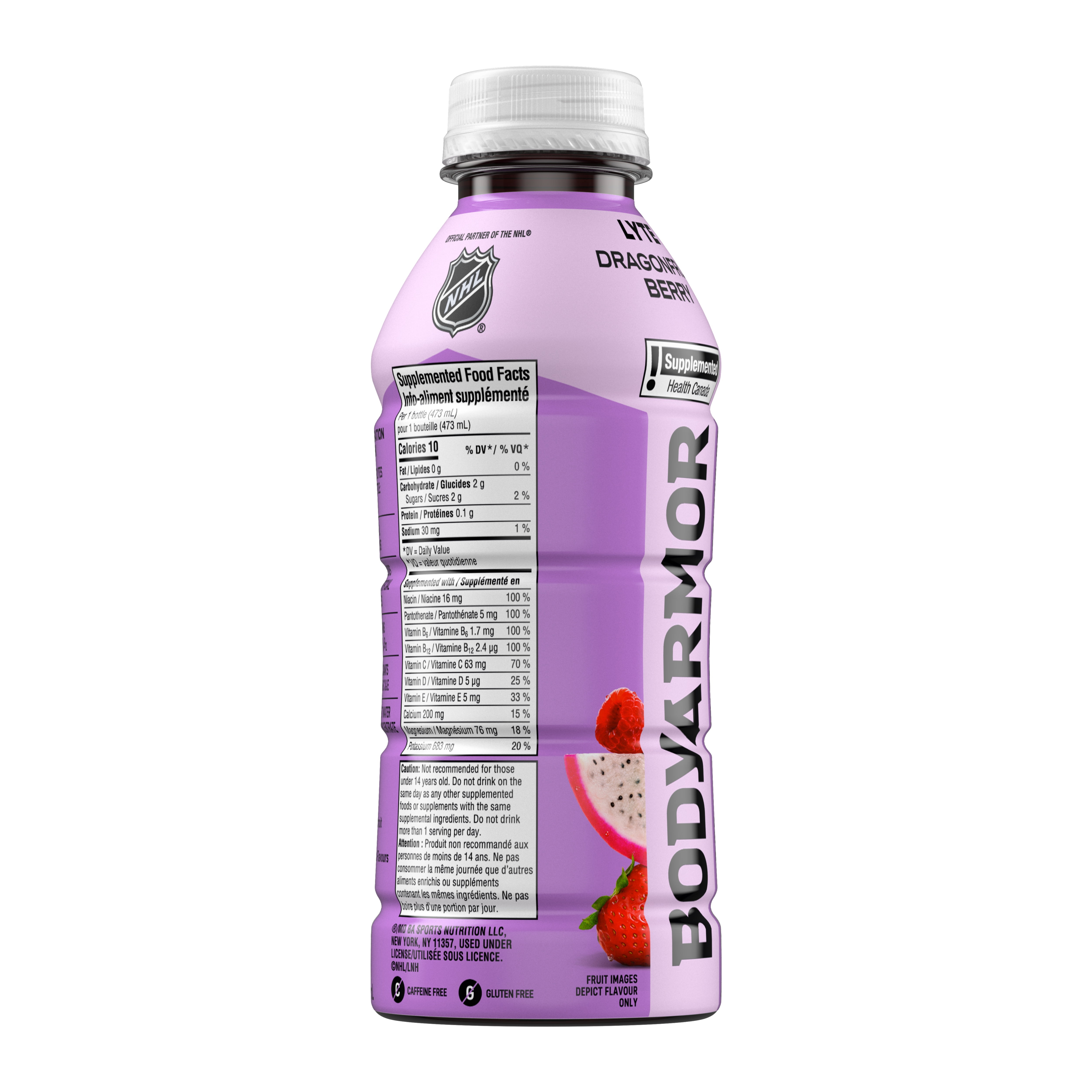 BodyArmor Lyte Dragonfruit Berry Bottle, 473 mL, BODYARMOR DRAGONFRUIT BERRY LYTE
