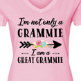thumbnail image 4 of Inktastic I'm Not Only a Grammie I'm a Great Grammie with Flowers Women's V-Neck T-Shirt, 4 of 5