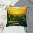 thumbnail image 2 of Creowell Sunflowers Fashion Style Dirt-Resistant Throw Pillow Covers for Couch Sofa Bed Living Room Bedroom 1PC 24x24in, 2 of 5