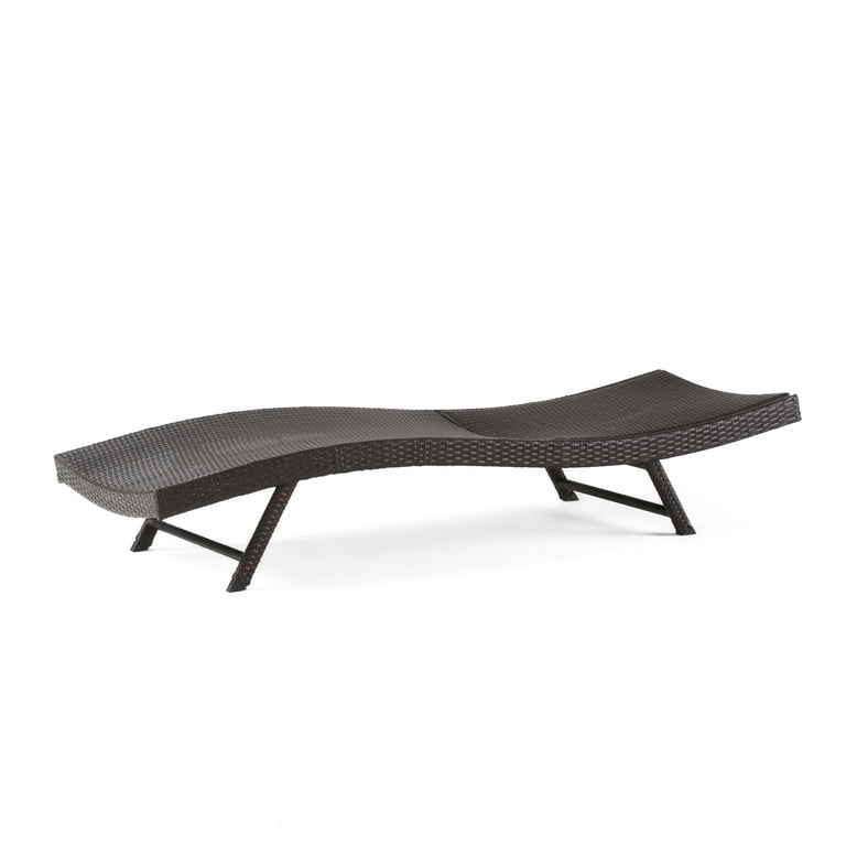 Outdoor Wicker Chaise Lounges Set of 2 Brown Walmart