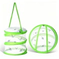 thumbnail image 2 of ZULAR 2 Pcs Mini Butterfly Habitat Cage Clear Mesh Butterfly Net Cage Container Foldable Terrarium,6.2X7.1Inch, 2 of 16