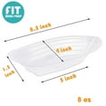 thumbnail image 3 of Fit Meal Prep Clear PET Plastic Banana Split Boat Bowl for Desserts, 8 Oz (125 Pack), 3 of 6