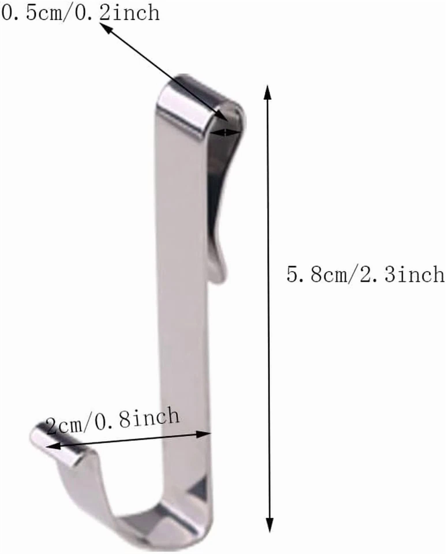 CRESTIN- 20 Pack J Shaped Hook Stainless Steel Hanger Clip-On Hook,Hanging Sink Grid Hook