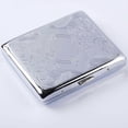 thumbnail image 3 of Silver Cigarette Case Box Metal Cigarette Case For Men Can Holds 20 Cigarettes, 3 of 5