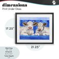 thumbnail image 4 of Stupell Industries Rustic Lodge White Cows on Blue Sofa Black Framed Print Under Glass, 21 x 17, by George Dyachenko, 4 of 8