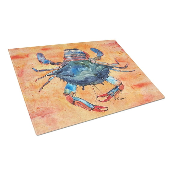 Crab Glass Cutting Board Large