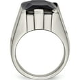 thumbnail image 2 of Stainless Steel Black Cz Polished Ring (Size 7) Made In China sr282-7, 2 of 5