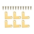 thumbnail image 4 of Ferencaa 6pcs Bracket Corner Corner Bracket 90 Degree Right Angle Bracket Brass Brackets for Wood Furniture Cabinet Chair Shelves with 12pcs Screws, 4 of 10