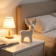 thumbnail image 3 of Creative Lifelike Deer Shaped Ceramic Decorative Figurine, Handcrafted Art Sculpture Ornament for Home Office Desktop, Living Room & Farmhouse Tabletop Decor, B, 3 of 6