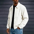 thumbnail image 4 of Mifsaly Mens Corduroy Bomber Jackets Snap Button Collared Jacket Fall Winter Classic Vantage Street Daily Going Out Outfits with Pockets, 4 of 9
