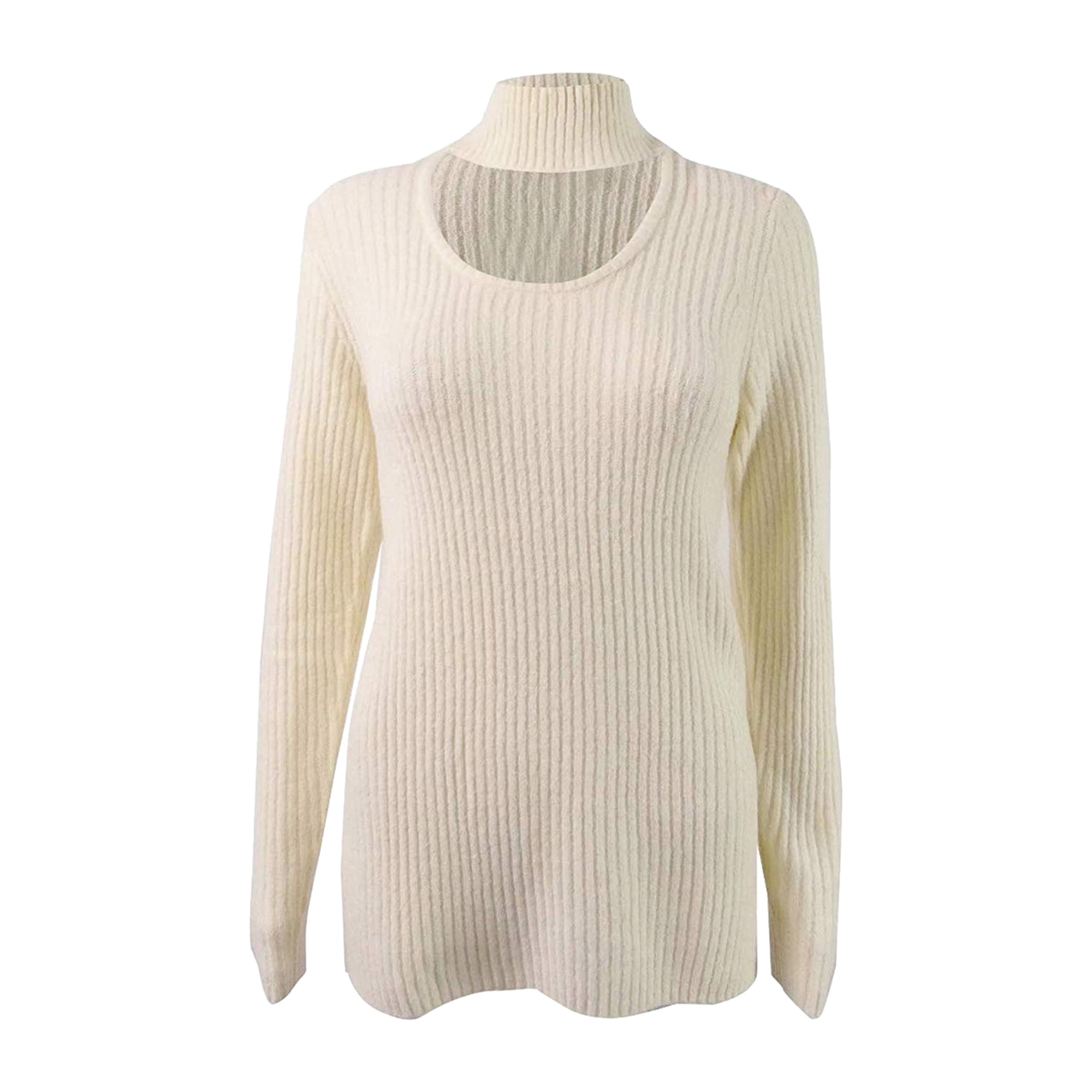 Kensie Womens Ribbed Knit Choker Pullover Sweater tsk S Kensie Womens Ribbed Knit Choker Pullover Sweater tsk S