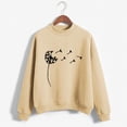 thumbnail image 2 of CEHVOM Femmes Mode Décontractée Imprimé Col Rond Ample Manches Longues Hauts Courts Blouse Chandails Sans Capuche Liquidation, 2 of 5