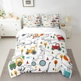 thumbnail image 2 of Castle Fairy Children Kawaii Tractor 7-Piece Twin Bedding Sets,Construction Vehicles Bedding Comforter Set,Cartoon Dinosaur Breathable Sheet Sets,Breathable Home Decor, 2 of 8