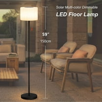 Postlucky 59" Solar Cordless Floor Lamp Rechargeable, Portable Outdoor Battery Bedside Floor Lamps for Bedroom Living Room