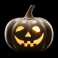 thumbnail image 4 of LOWLHOME Classic Smiling Face Pumpkin Lights, Halloween LED Light Up Pumpkin Decor, Holiday Party & Seasonal Accent, White, 1 Count, 7.6*7.2 in, 4 of 5