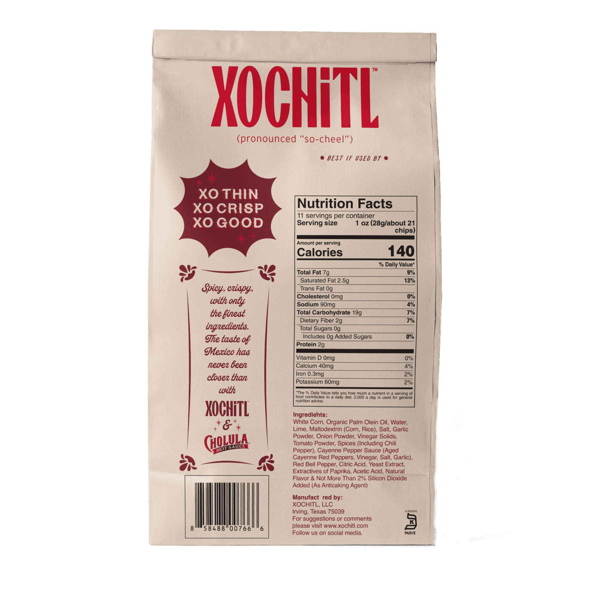 Pack of 10 Xochitl Cholula Tortilla Chips 11 oz