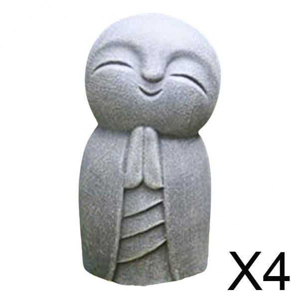 Estatua de ,Estatua de monjes sonriendo y rezando,Estatuilla decorativa conmemorativa para niños y bebés,Mini estatua de Buda japonés de los s,Decoración para el jardín
